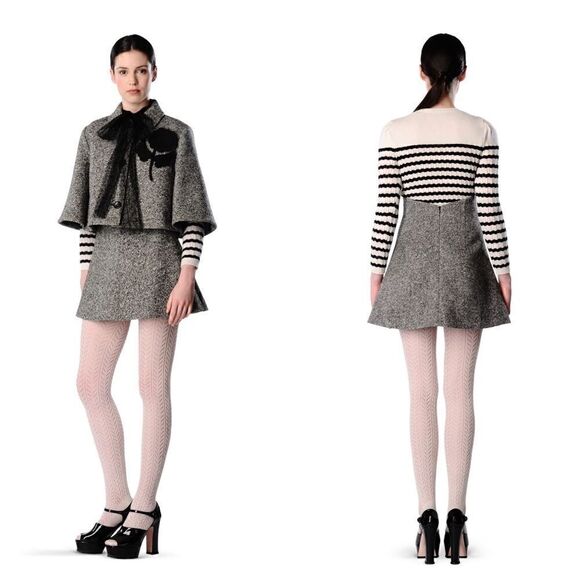 RED VALENTINO wool mini skirt size 38 - Picture 1 of 16